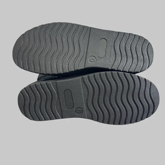 Universal Thread Leather Boots Womens Sz 6 Black‎ Shearling Style Fur Lined NEW - Picture 3 of 9